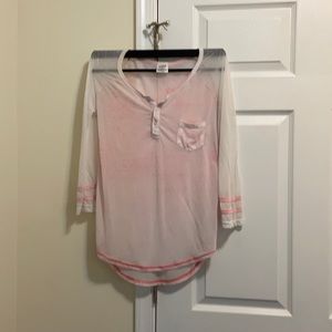 Pink see through top